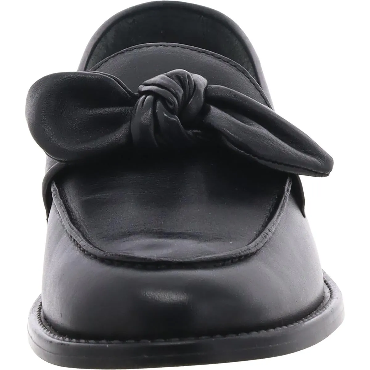 Arezzo Womens Cassidy Leather Flat Loafers