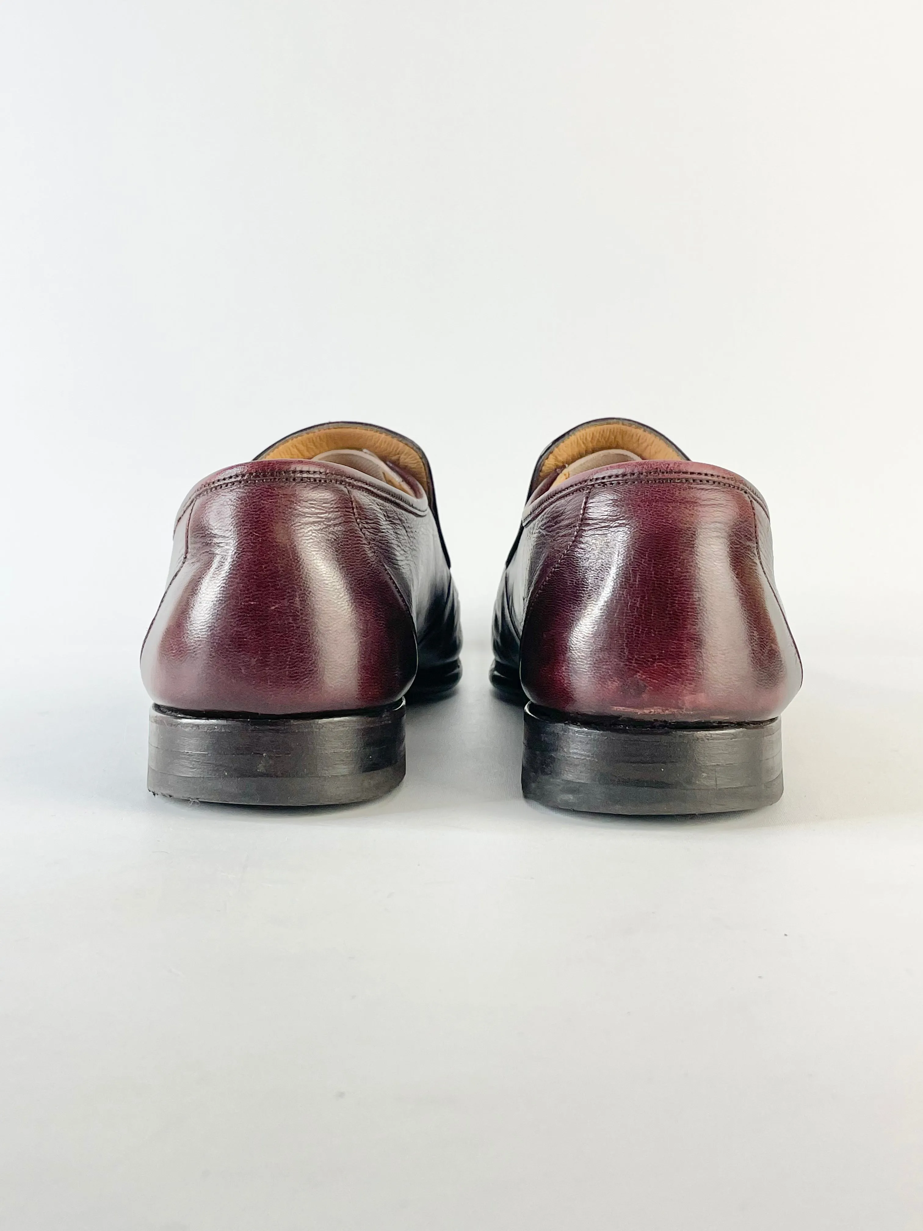 Bally Bordeaux Leather Loafers - EU43