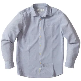 Bengal Light Oxford Stripe Long Sleeve Shirt - Navy White