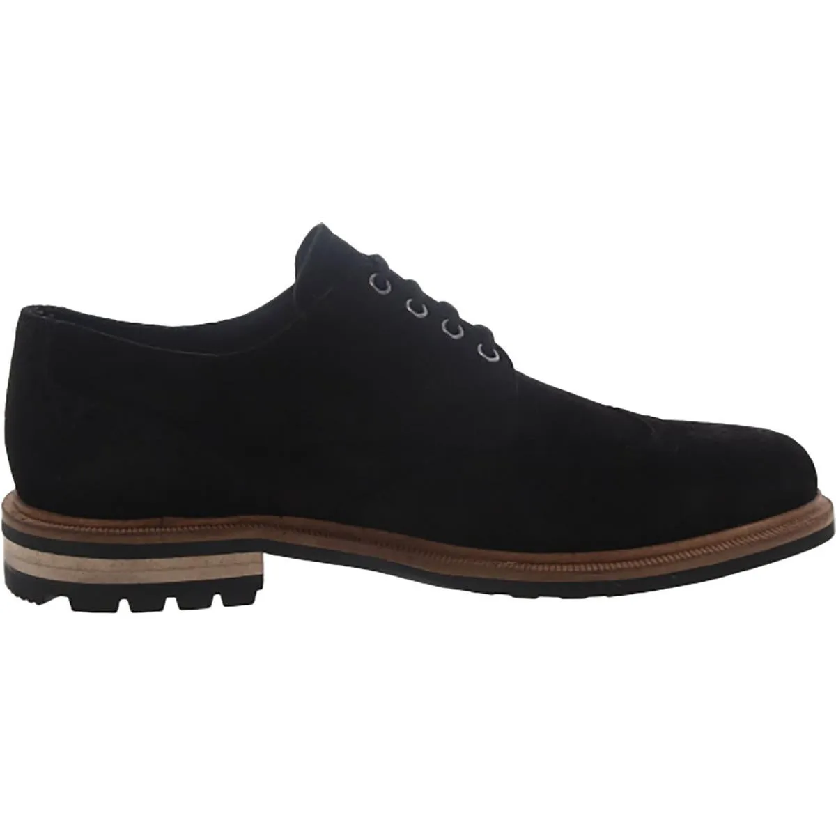 Clarks Mens Foxwell Limit Suede Lace Up Oxfords