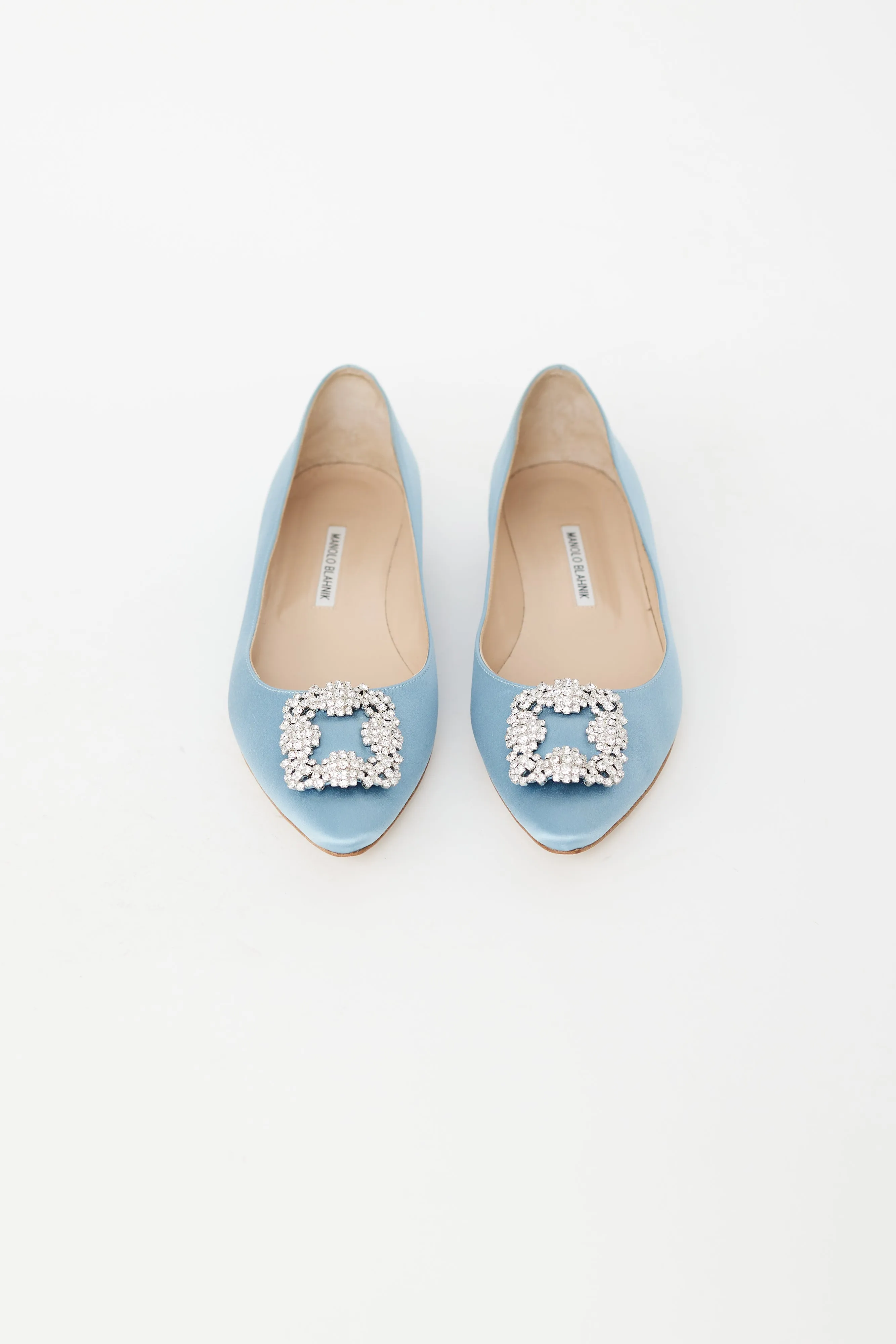 Light Blue Satin Hangisi Flat