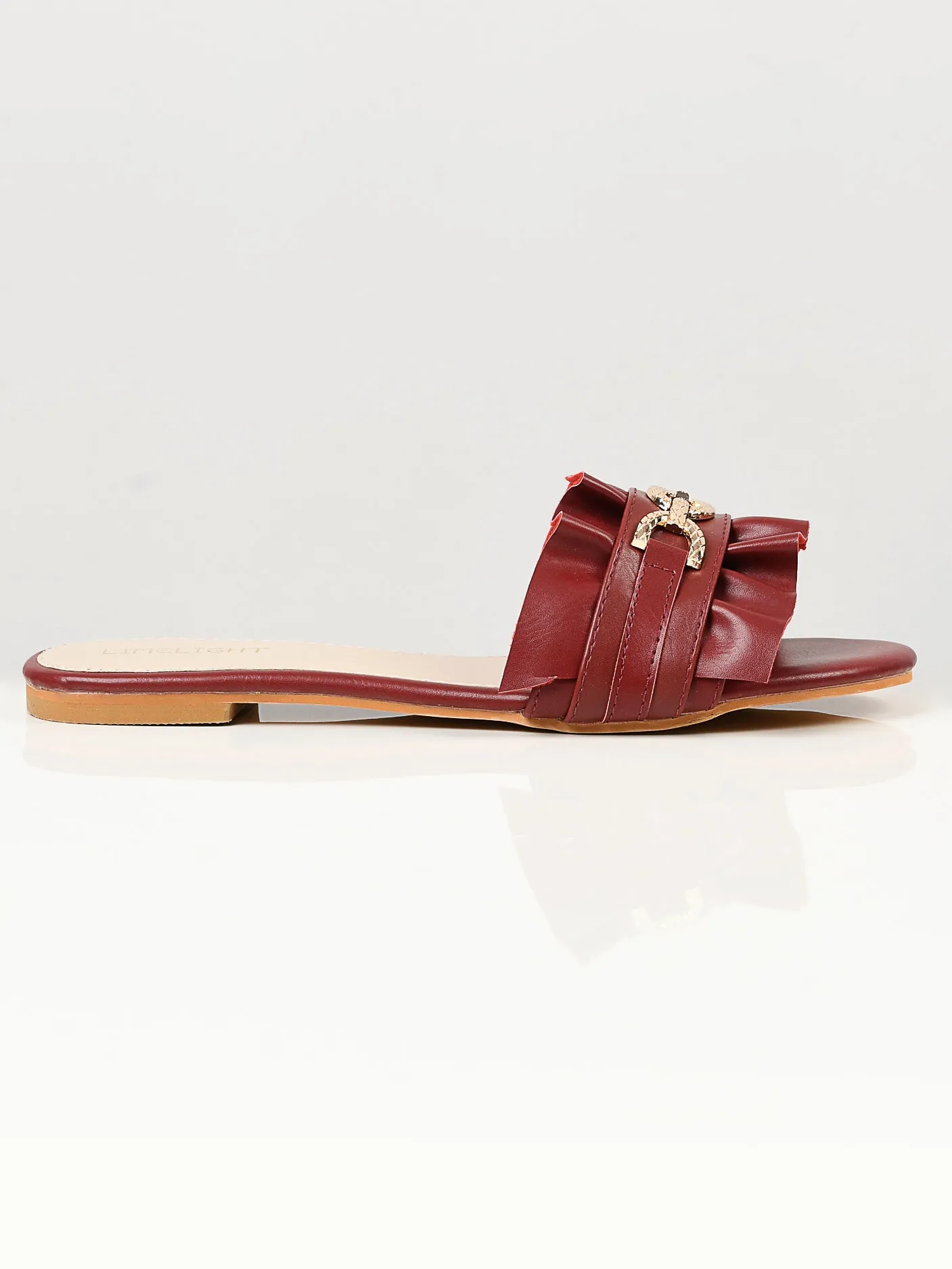 Metal Chain Slides - Maroon