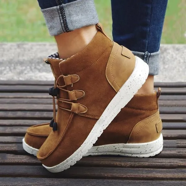 Purpdrank - Casual Laced Front Ankle Boots