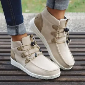 Purpdrank - Casual Laced Front Ankle Boots