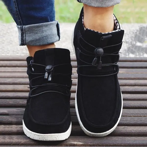 Purpdrank - Casual Laced Front Ankle Boots
